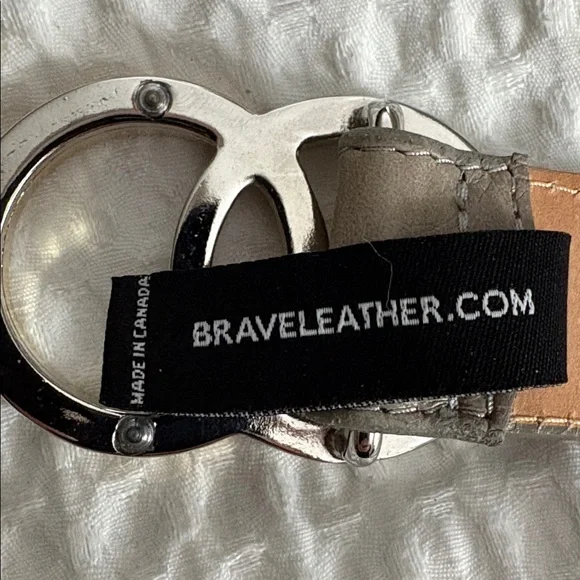 Brave Leather Otir Double Circle Buckle Belt - Picture 7 of 13